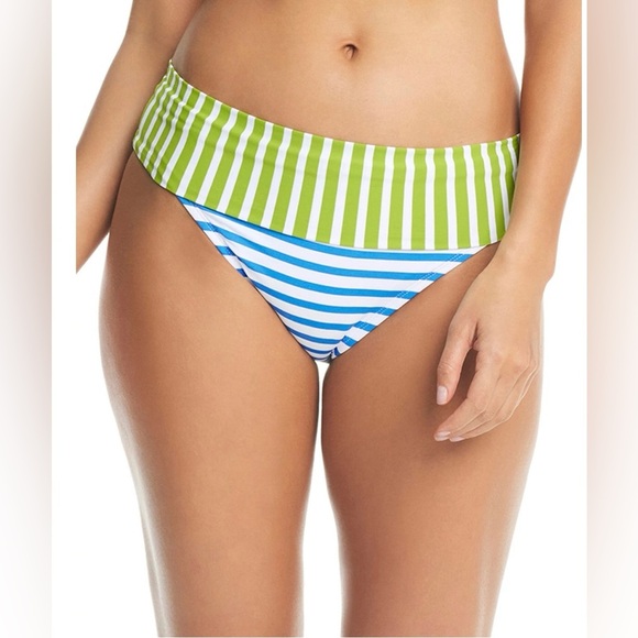 Bleu Rod Beattie White, Blue and Green Bikini Set Top Size 36DD Bottom Size 12 - Picture 2 of 6